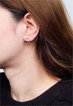 Modern Geometric Earrings Women Sterling Silver Earrings