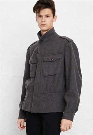 VINTAGE GREY WOOL JACKET