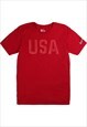 Vintage  Nike T Shirt USA Short Sleeve Crewneck Red Small