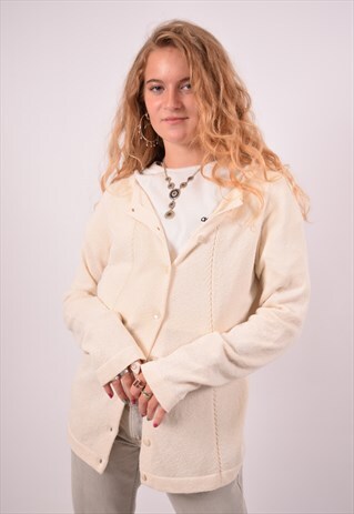 VINTAGE VALENTINO CARDIGAN SWEATER WHITE