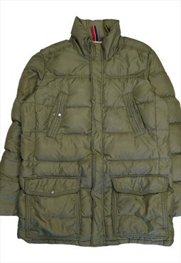 Y2K Tommy Hilfiger Puffer Jacket In Green Size XL