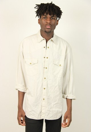 VINTAGE CREAM WESTERN SHIRT