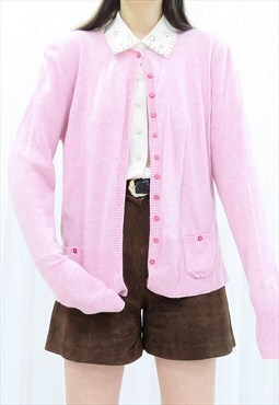 90s Vintage Pink Cardigan