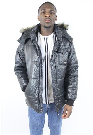 VINTAGE LOTTO BLACK 90'S PADDED JACKET