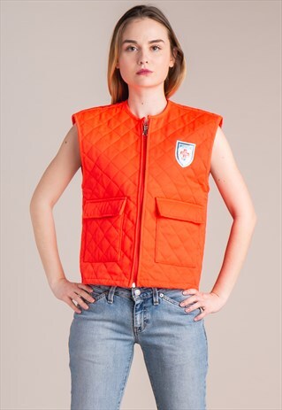 VINTAGE HI-VIS NEON ORANGE VEST