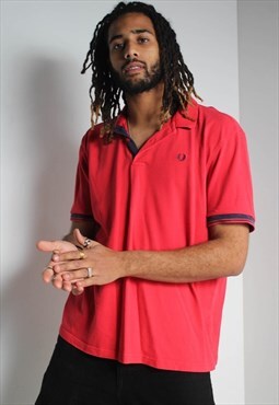 Vintage Fred Perry Polo Shirt Red
