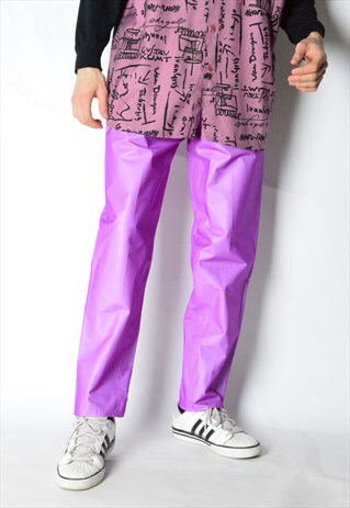 VINTAGE 80S PURPLE SHELL PANTS