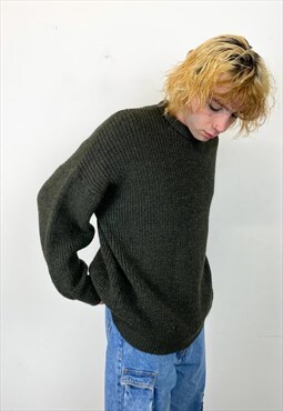 Vintage 90s green wool jumper 