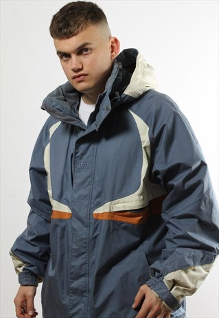 VINTAGE HELLY HANSEN BLUE RAIN COAT