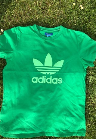 VINTAGE ADIDAS GREEN SLOUCHY T-SHIRT