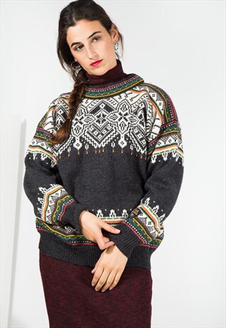 VINTAGE 80S KNIT JUMPER / S0028