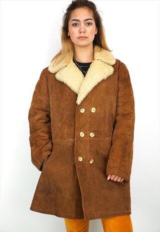 VINTAGE 90'S SHEARLING COAT