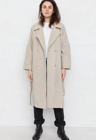 VINTAGE BEIGE TRENCH COAT