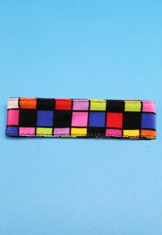 MULTI CHECK VELVET CHOKER