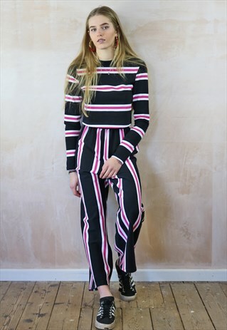 ALLSORTS STRIPED CROP PANTS & JUMPER CO-ORDINATES