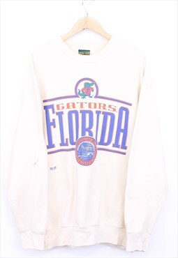 Vintage Florida Gators Sweatshirt Cream Pullover With Print 