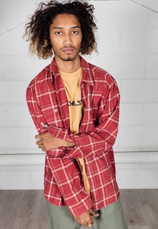 VINTAGE CHECKED FLANNEL UNISEX SHIRT