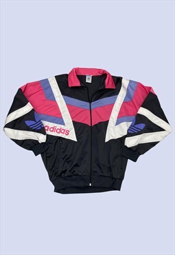 Black Pink Lilac Retro Zip Track Jacket