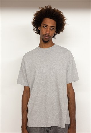 90S CLASSIC SKATER SPORTSWEAR LIGHT GREY TEE SHIRT LARGE