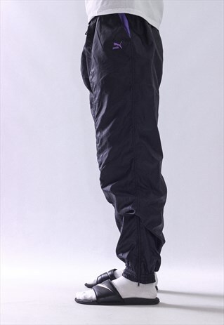 VINTAGE MENS PUMA WINDBREAKER SUIT TROUSERS JOGGER PANTS