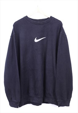 Vintage Nike Sweatshirt Black Pullover Embroidered Swoosh 