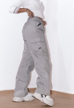 Helly Hansen Snowboard Cargo Y2k Pants in Grey Ski Trousers