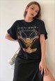 VINTAGE-INSPIRED GRAPHIC T-SHIRT MIDI DRESS