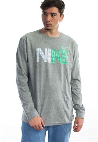 VINTAGE NIKE LOGO LONG SLEEVE T-SHIRT 90S XL 9.3