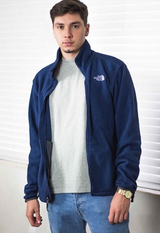 VINTAGE NORTH FACE JACKET FLEECE LOGO 90S M 16