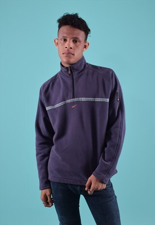 NIKE PURPLE/BLUE 1/4 ZIPPED SWEATSHIRT
