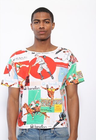 VINTAGE BENETTON GRAPHIC PRINT TEE