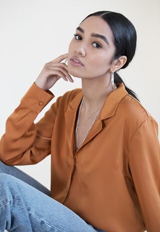 SAFFI BLOUSE - RUST ORANGE