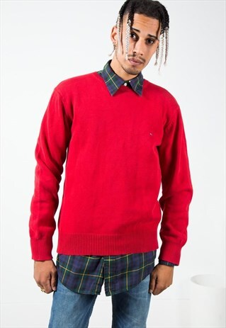 ON SALE VINTAGE 80S TOMMY HILFIGER KNITWEAR JUMPER / S0307
