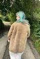 VINTAGE 70S SHEARLING SUEDE LEATHER FLEECE COAT