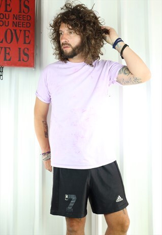 TIE DYE T SHIRT , WHITE,PURPLE