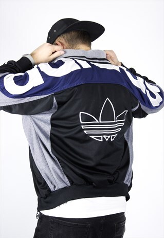 RARE VINTAGE MENS ADIDAS ORIGINALS BIG LOGO TRACK TOP JACKET