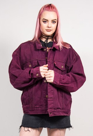 90'S VINTAGE PURPLE LEVI'S DENIM JACKET