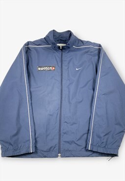 Vintage NIKE Swatch Zip Up Windbreaker Navy Blue XL BV17465