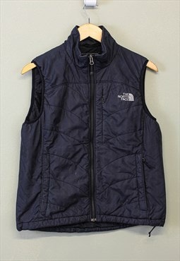 Vintage The North Face Puffer Gilet Black Zip Up With Logo