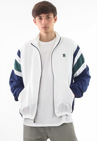 VINTAGE NIKE CHALLENGE COURT TENNIS TRACKSUIT 90S WHITE