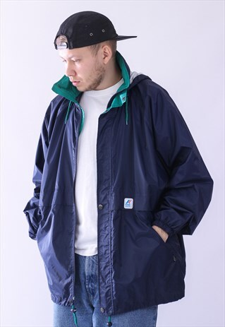 VINTAGE MENS KWAY 2000 RAINCOAT LONG JACKET