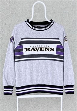 NFL Baltimore Ravens Sweatshirt Striped Mens Small