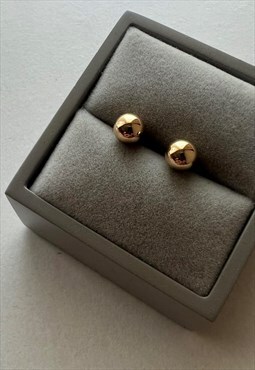 9ct yellow gold 6mm ball stud earrings