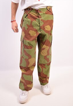 Vintage Dungarees Trousers Camo Multi