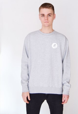 GREY PALM (WHITE) SWEATSHIRT