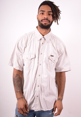 WRANGLER MENS VINTAGE SHIRT XL GREY 90S