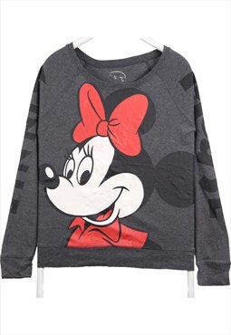 Vintage 90's Disney Sweatshirt Mickey Mouse Crewneck Grey
