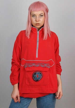 K2 VINTAGE 90'S 1/4 ZIP THERMAL FLEECE SWEATER / JUMPER