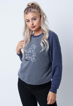Ellesse Teddy Bear embroidered sweatshirt in grey 