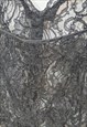 VINTAGE 80S LACE CROP CAMI TOP BLACK